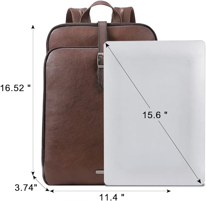 Koch Vintage Full Grain Vegetable Tanned Leather Backpack For Work