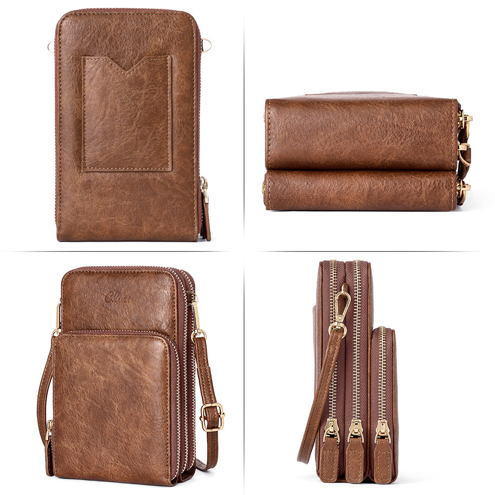 CLUCI Small Crossbody Bag for Women Leather Cellphone Shoulder Purses Fashion Travel Designer Wallet