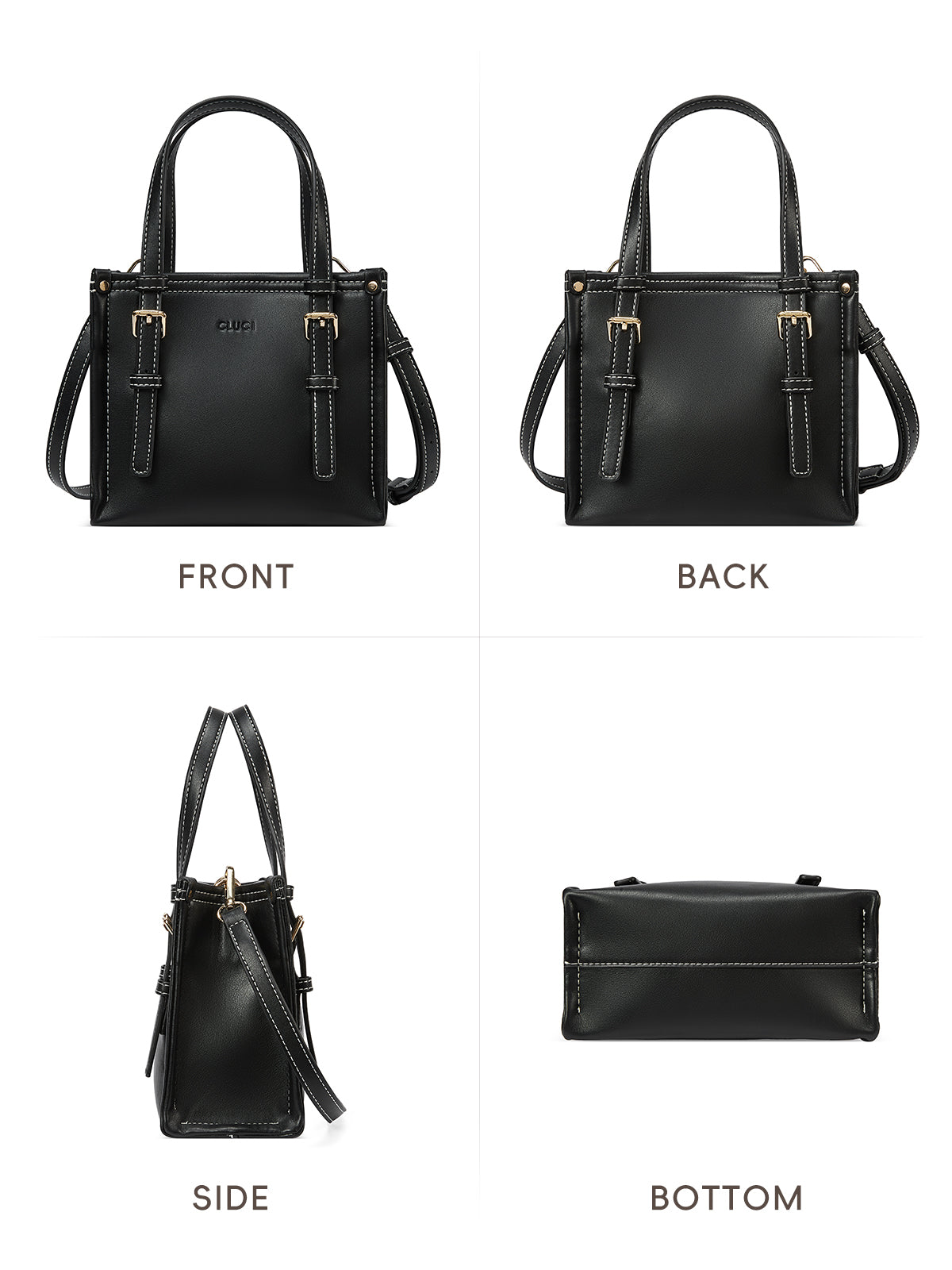 CLUCI Leather Tote Bag for Women with Adjustable Shoulder Strap