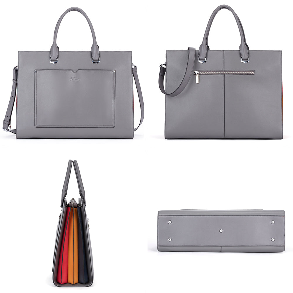 Lauren Refined Leather Briefcase For Women For Daily Use