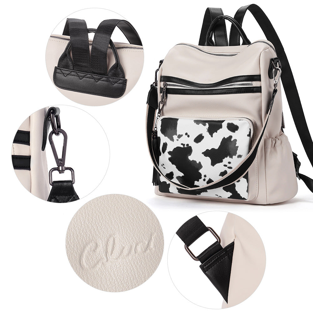 Greene Luxury Vintage Women's Leather Backpack Purse For Commuting