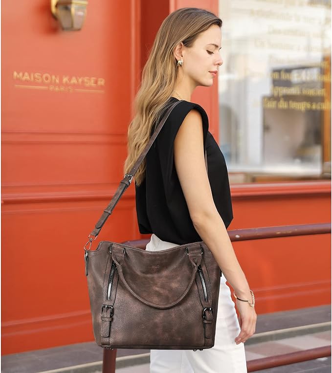 CLUCI Hobo Bags Large Tote with Adjustable Shoulder Strap