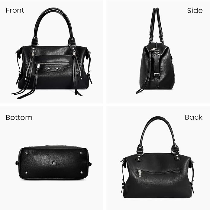 CLUCI Large City Bag, Vegan Leather Tote Bag for Women, Y2K Purse