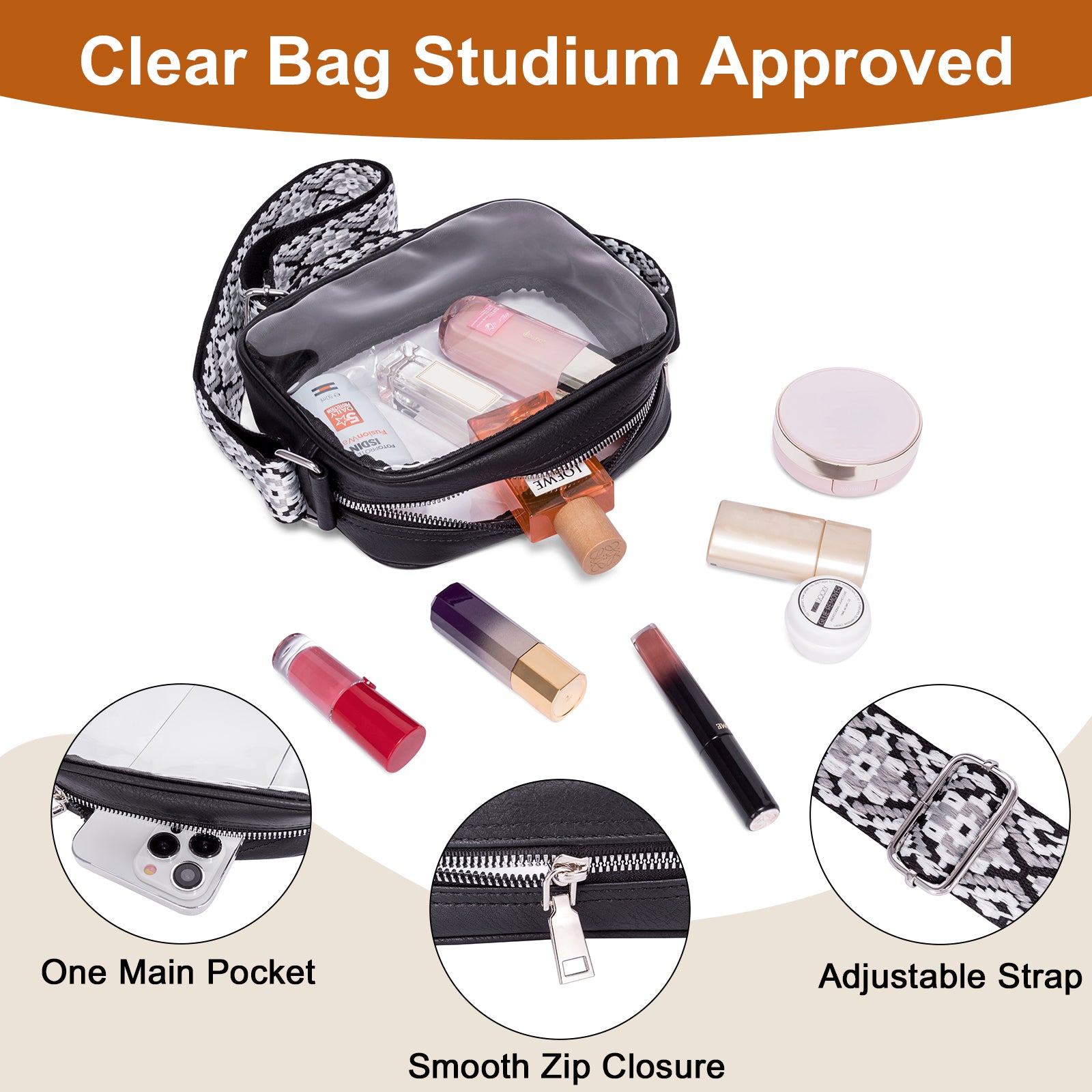 CLUCI Trendy Clear Crossbody Bags for Women