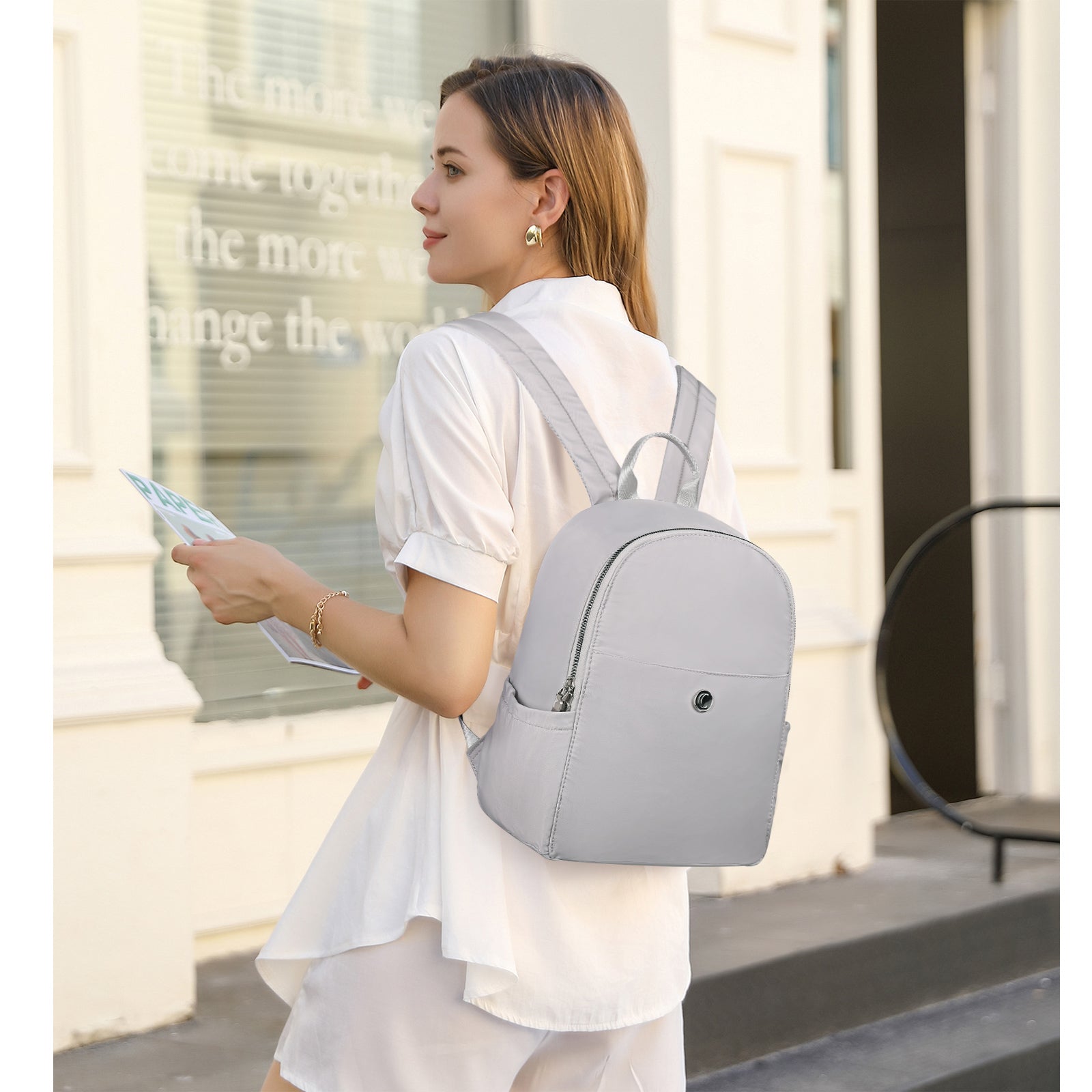 CLUCI Small Backpack for Women Mini Canvas Designer Backpack Purse Travel Lady Casual Daypack