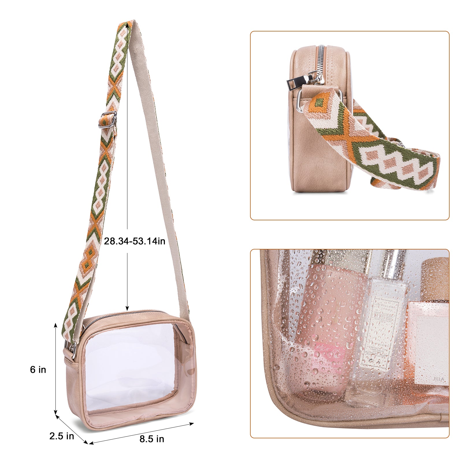 CLUCI Trendy Clear Crossbody Bags for Women