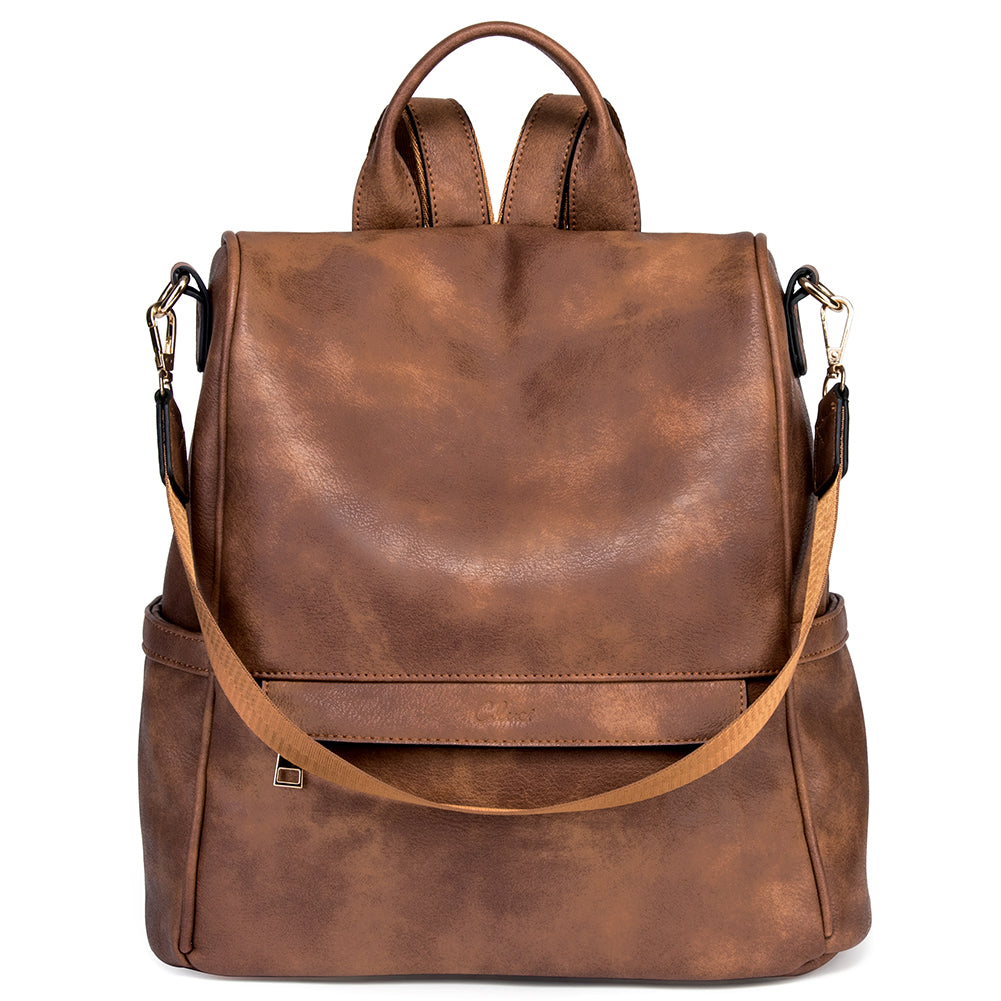 Greene Multi-Purpose Carry Way Vegan Leather Backpack Purse For Women | Two-Toned Vintage