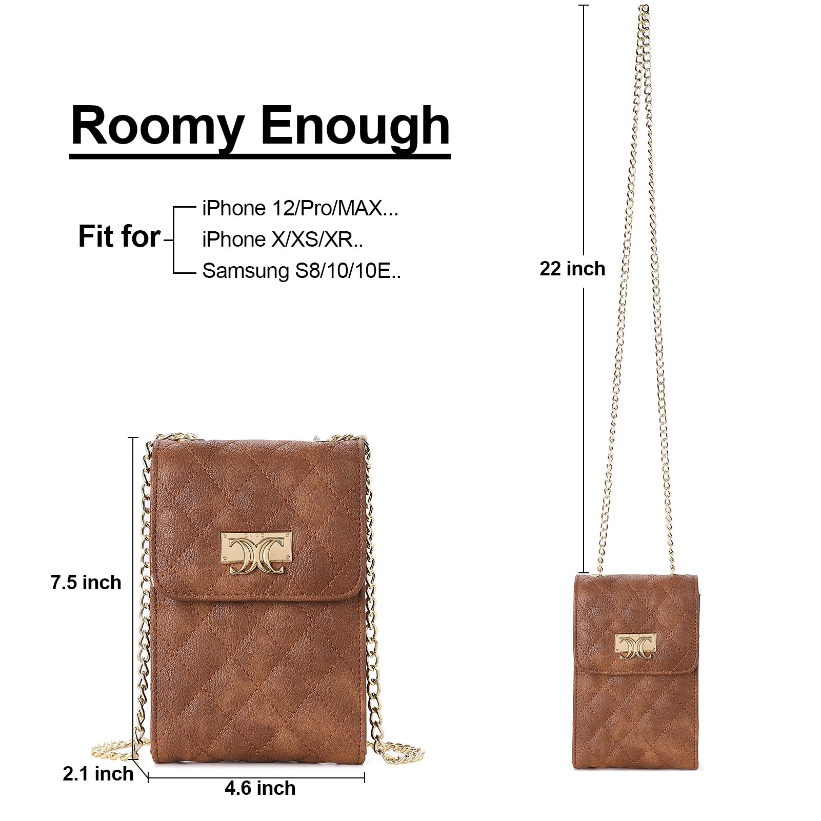 CLUCI Crossbody Cellphone Purse for Women Trendy Phone Wallet Flap Case Small Bags Satchels Wallet with Adjustable Straps