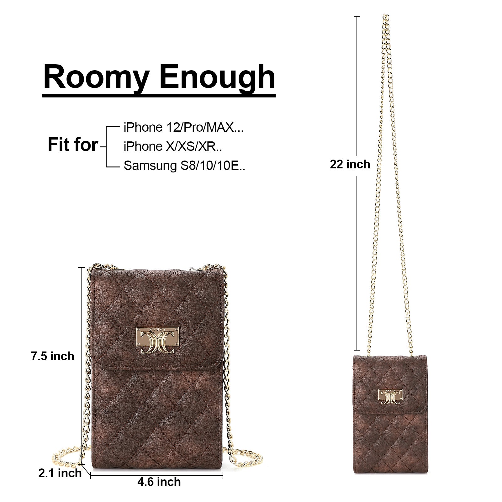 CLUCI Crossbody Cellphone Purse for Women Trendy Phone Wallet Flap Case Small Bags Satchels Wallet with Adjustable Straps