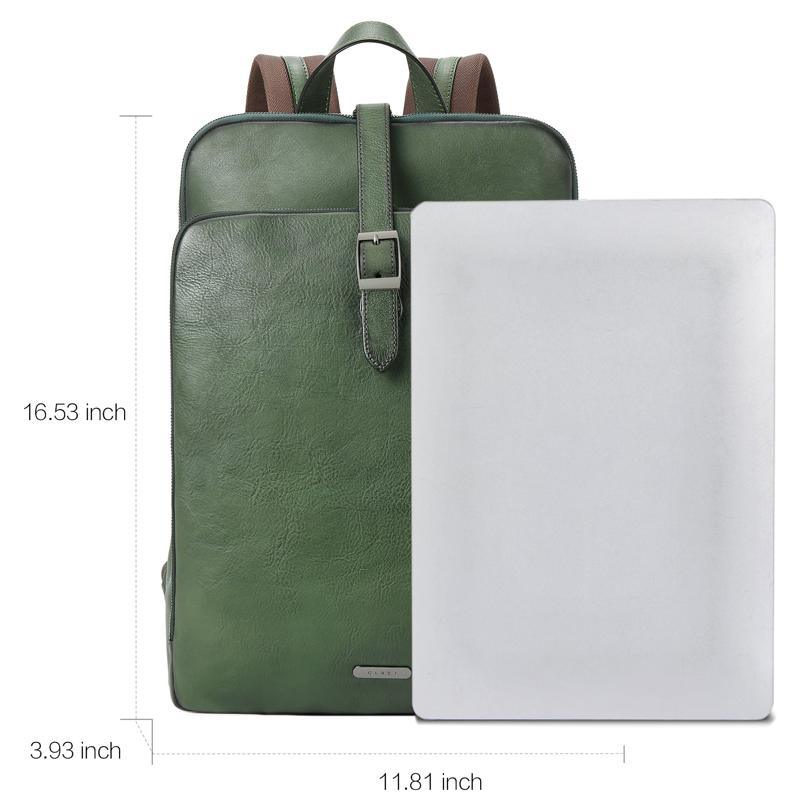 Koch Vintage Full Grain Vegetable Tanned Leather Backpack For Work
