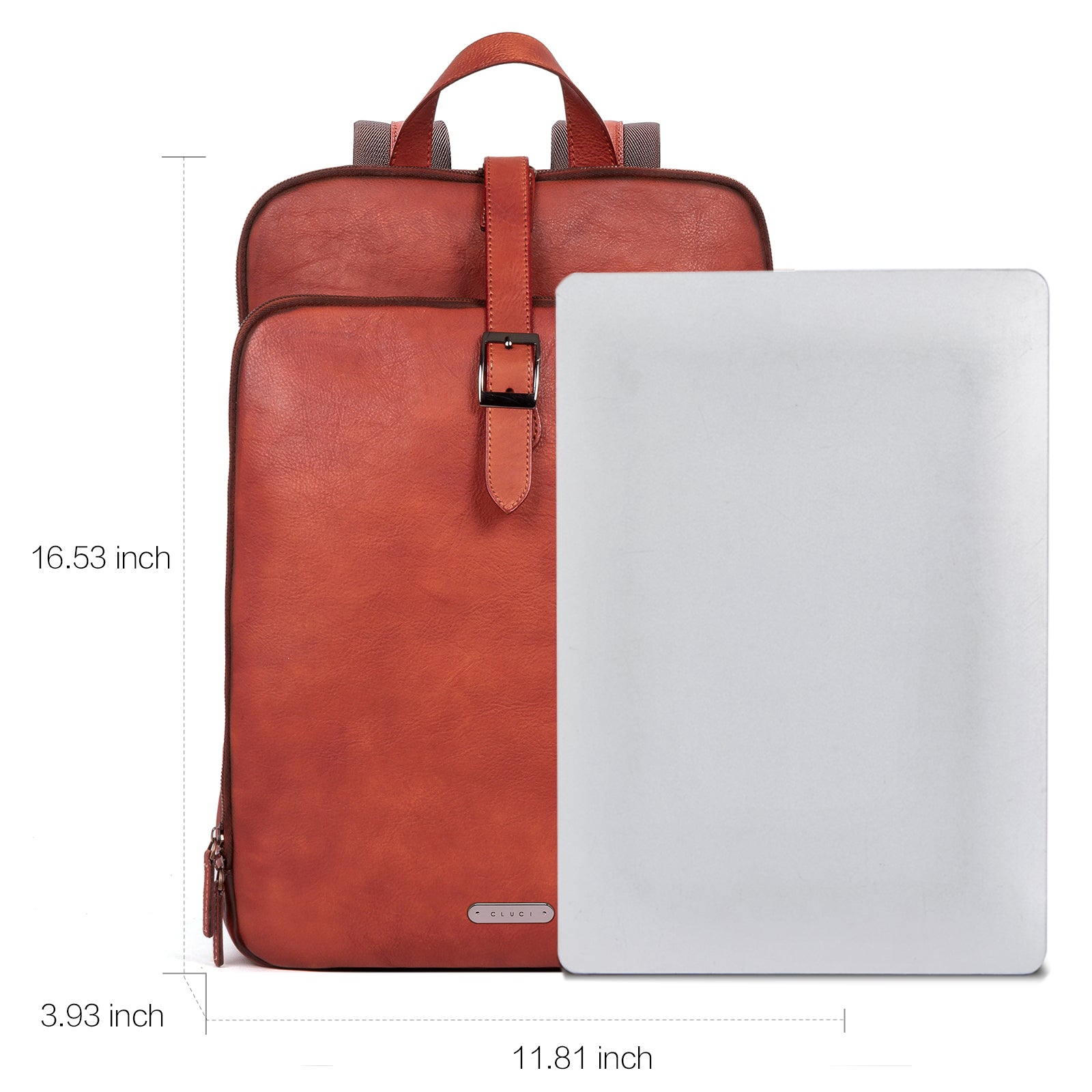 Koch Vintage Full Grain Vegetable Tanned Leather Backpack For Work