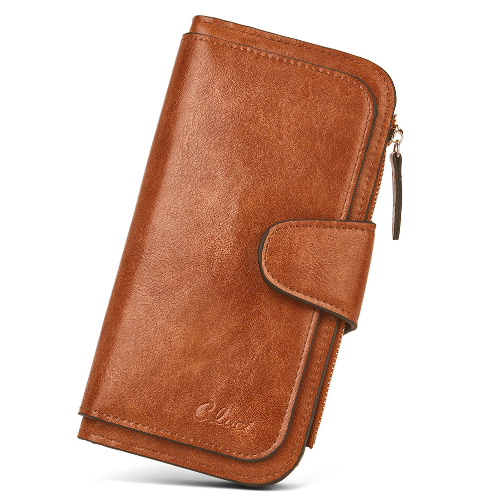 Cathy  Luxury Women's Vegan Leather Wallet With Zipper | Two-toned