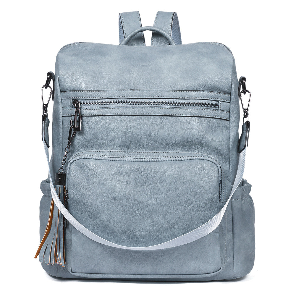 Greene Women's Leather Backpack Purse For Commuting | Two-Toned Vintage