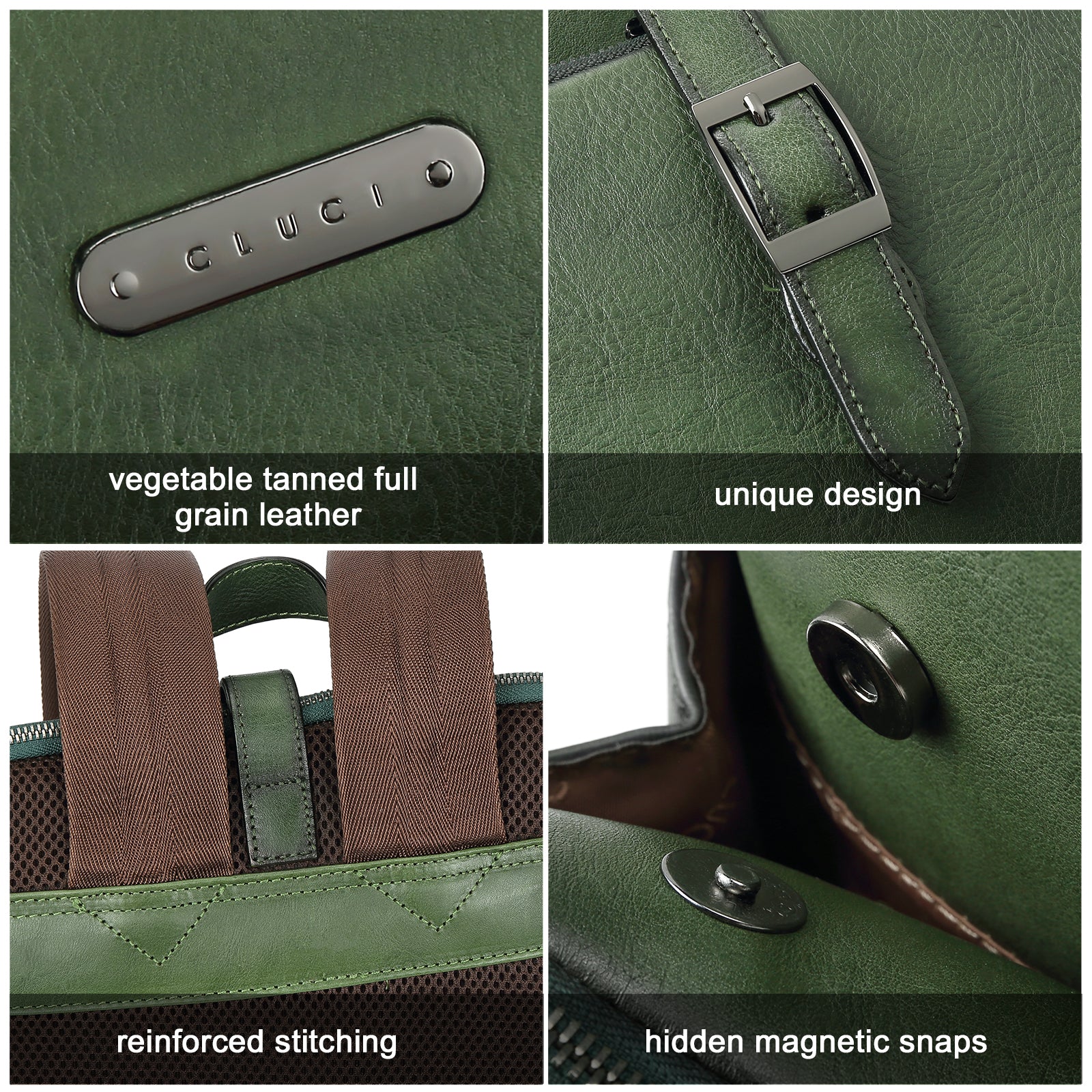 Koch Vintage Full Grain Vegetable Tanned Leather Backpack For Work