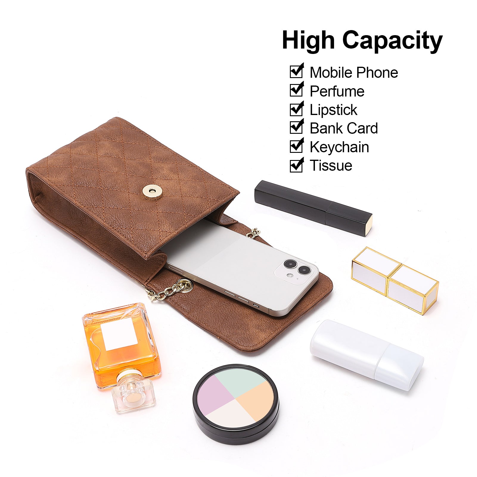 CLUCI Crossbody Cellphone Purse for Women Trendy Phone Wallet Flap Case Small Bags Satchels Wallet with Adjustable Straps