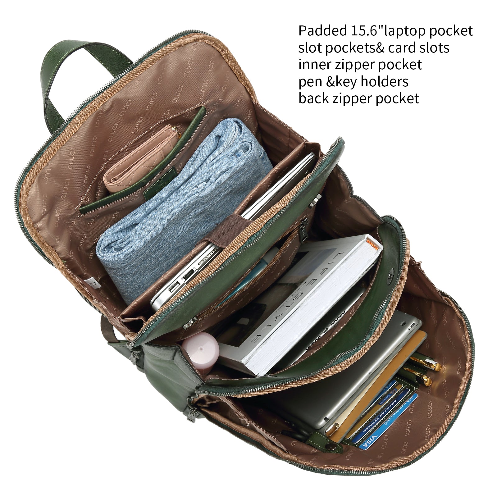 Koch Vintage Full Grain Vegetable Tanned Leather Backpack For Work