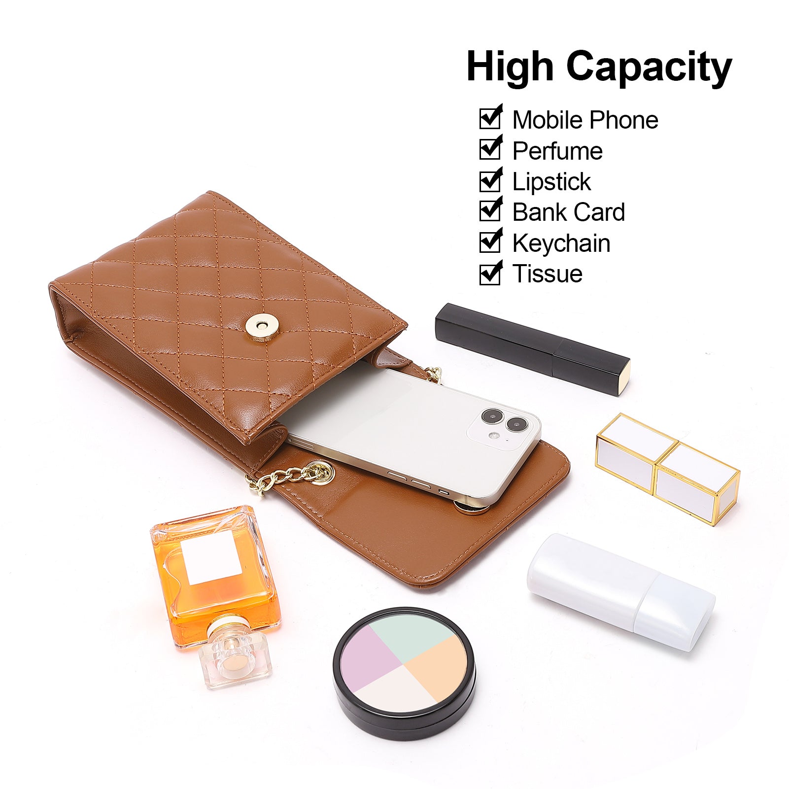 CLUCI Crossbody Cellphone Purse for Women Trendy Phone Wallet Flap Case Small Bags Satchels Wallet with Adjustable Straps