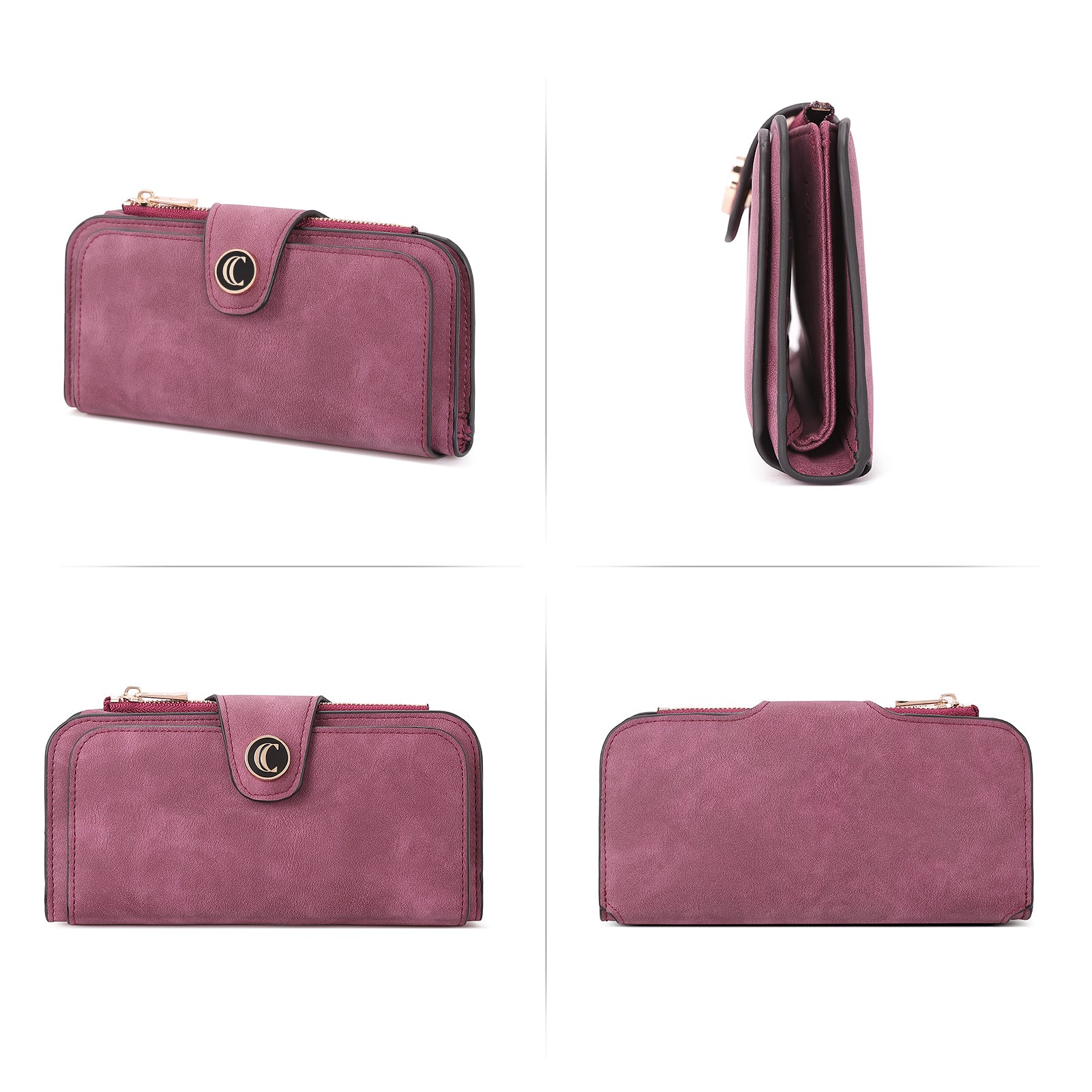 Cathy Luxury Women's Vegan Leather Wallet With Zipper