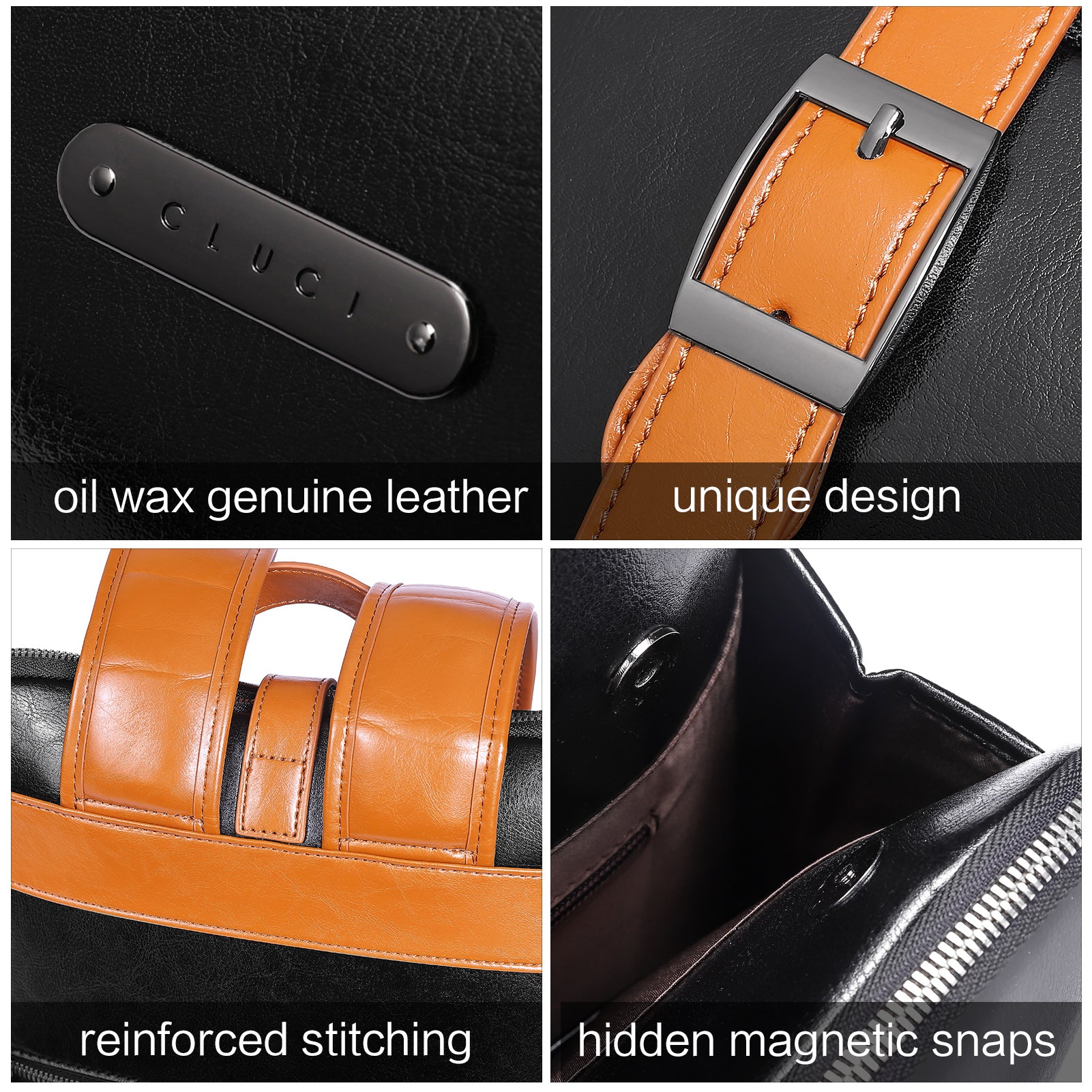 Koch Genuine Leather 15.6 Inch Laptop Backpack Purse For Women