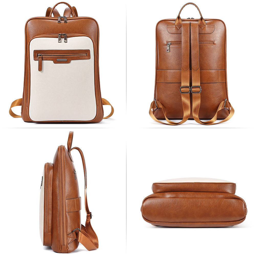 Koch Leather Laptop Backpack For Women With 15.6" Laptop Compartment