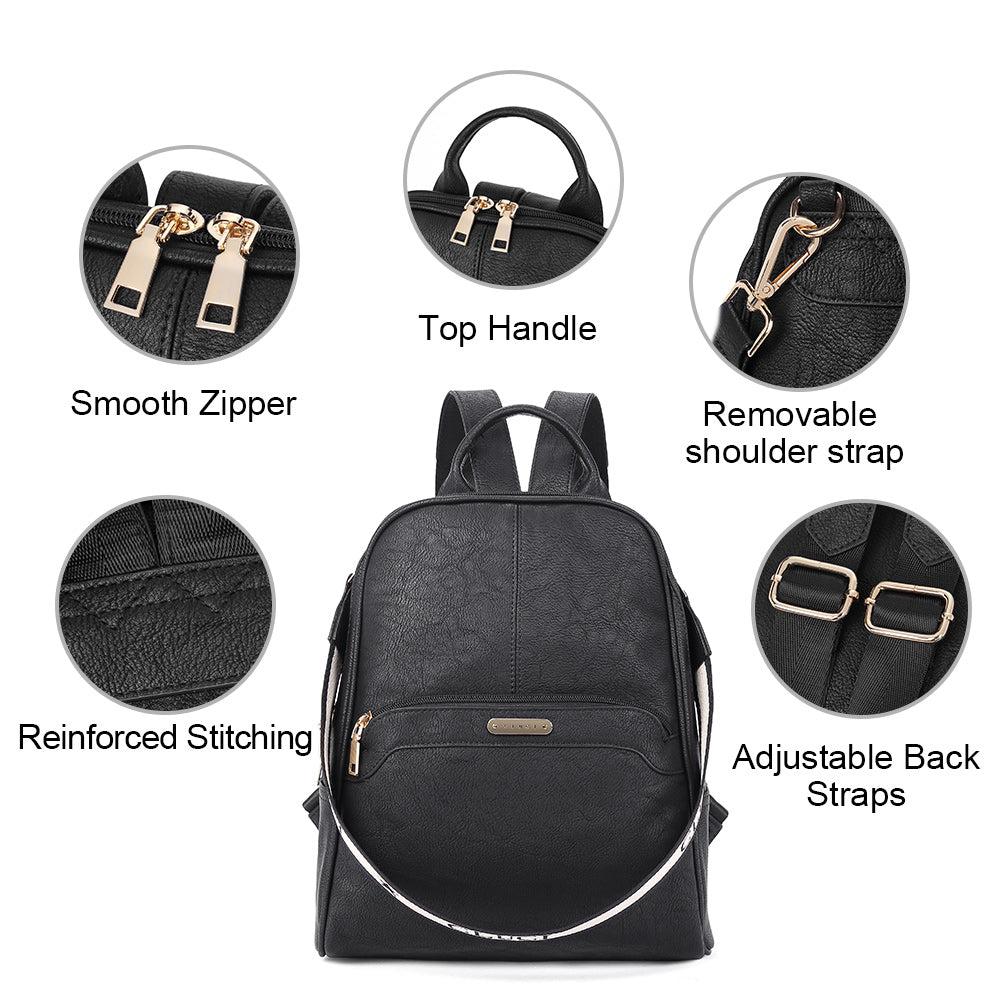 Garbutt Faux Leather Backpack Purse Designed For Travel For Women