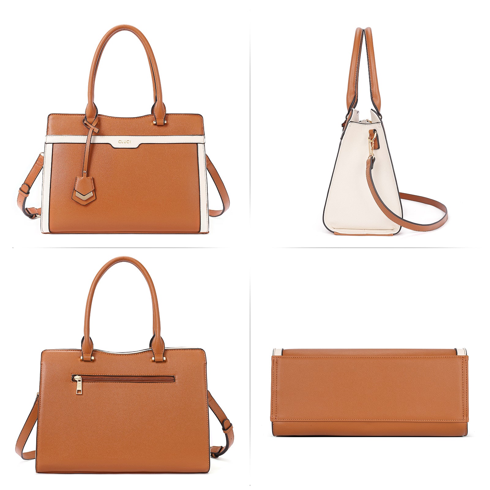 CLUCI Satchel Purses and Handbags for Women Leather Totes Designer Ladies Crossbody Shoulder Bag