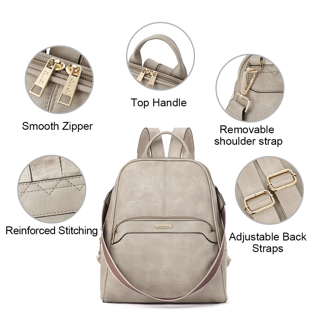 Garbutt Faux Leather Backpack Purse Designed For Travel For Women
