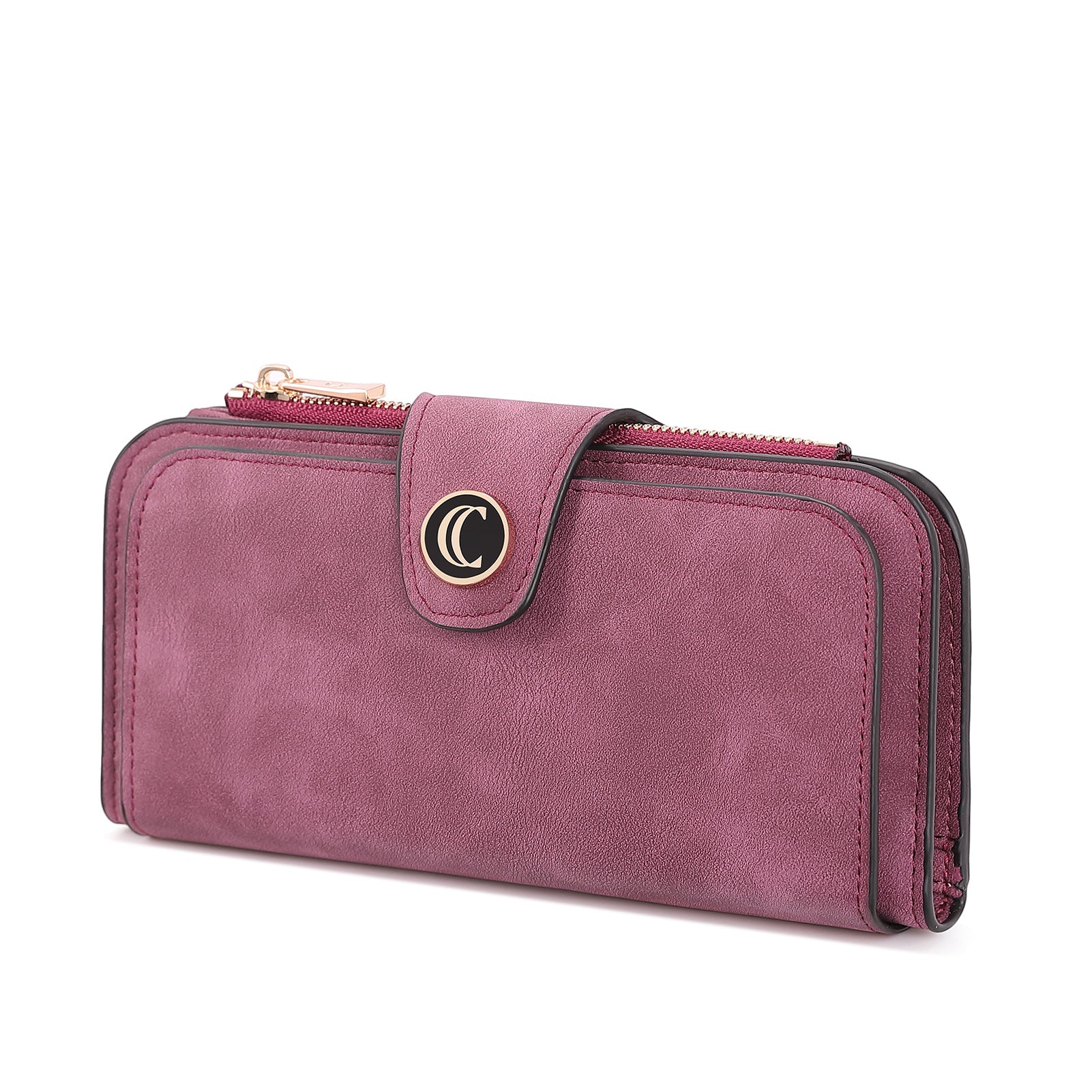 Cathy Luxury Women's Vegan Leather Wallet With Zipper