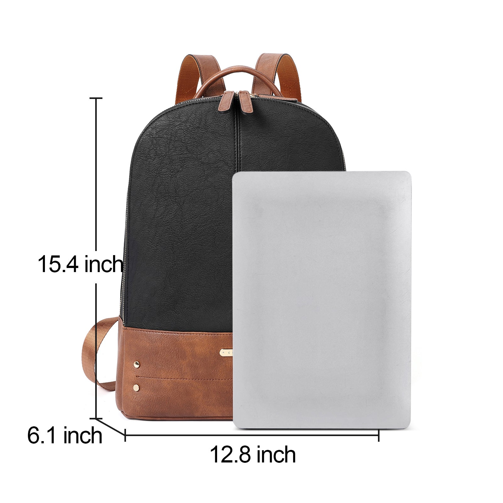 CLUCI Laptop Backpack for Women Leather 15.6 inch Computer Backpack Travel Business Vintage Large College Bag