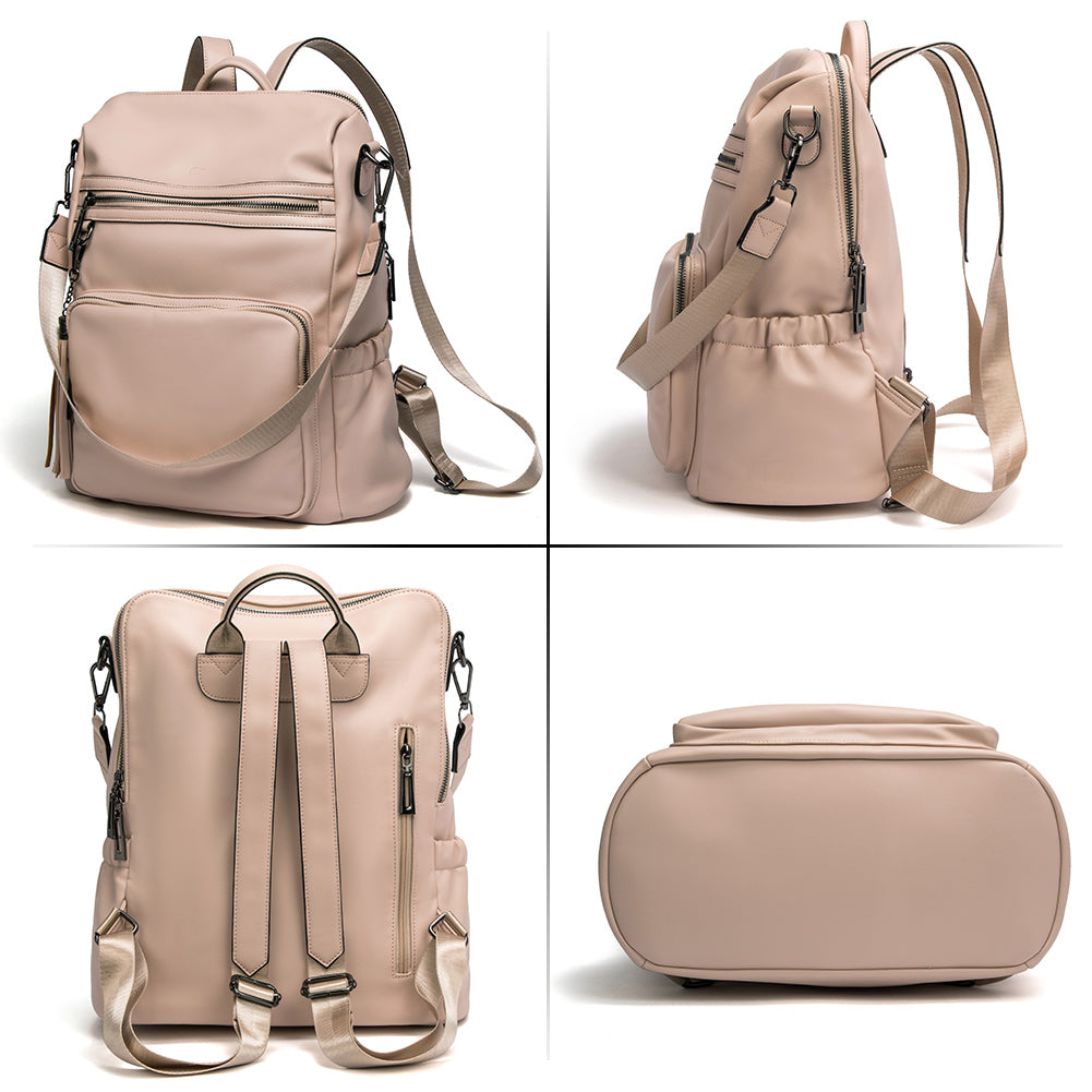 Greene Luxury Vintage Women's Leather Backpack Purse For Commuting