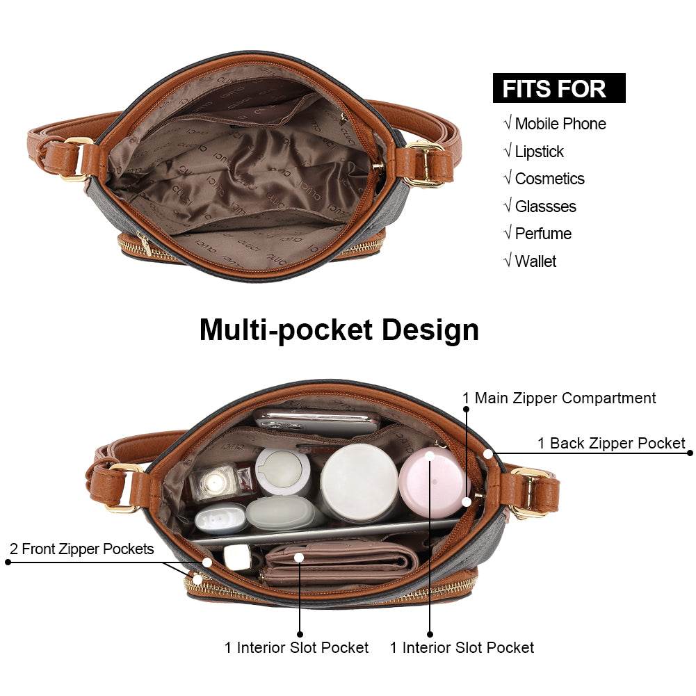 Amos Vintage Patchwork Crossbody Bag