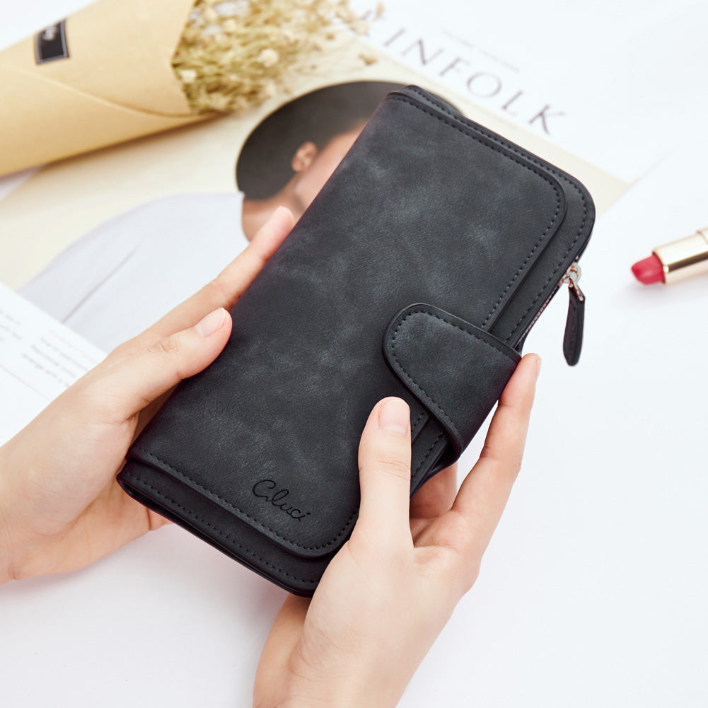 Cathy Luxury Women's Vegan Leather Wallet With Zipper