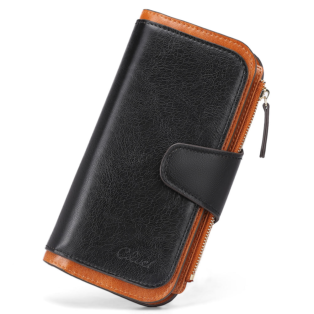 Cathy Luxury Women's Vegan Leather Wallet With Zipper