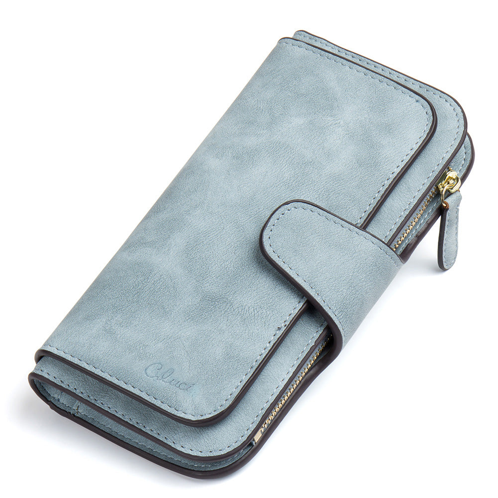Cathy Luxury Women's Vegan Leather Wallet With Zipper