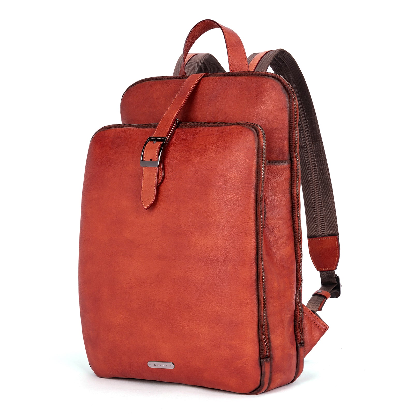 Koch Vintage Full Grain Vegetable Tanned Leather Backpack For Work