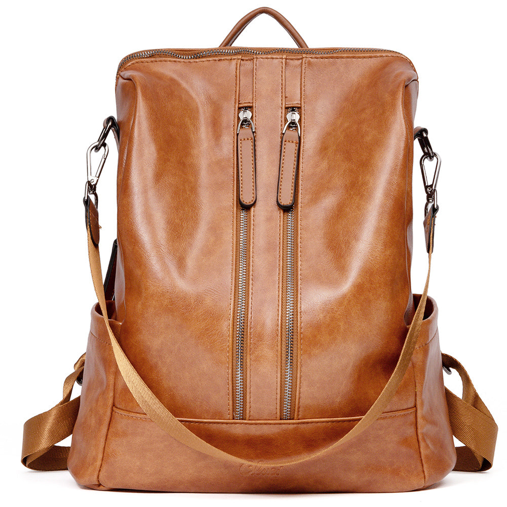 Greene Vegan Soft Leather Backpack Leather Purse For Work And Study