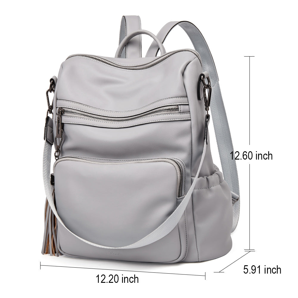 Greene Luxury Vintage Women's Leather Backpack Purse For Commuting