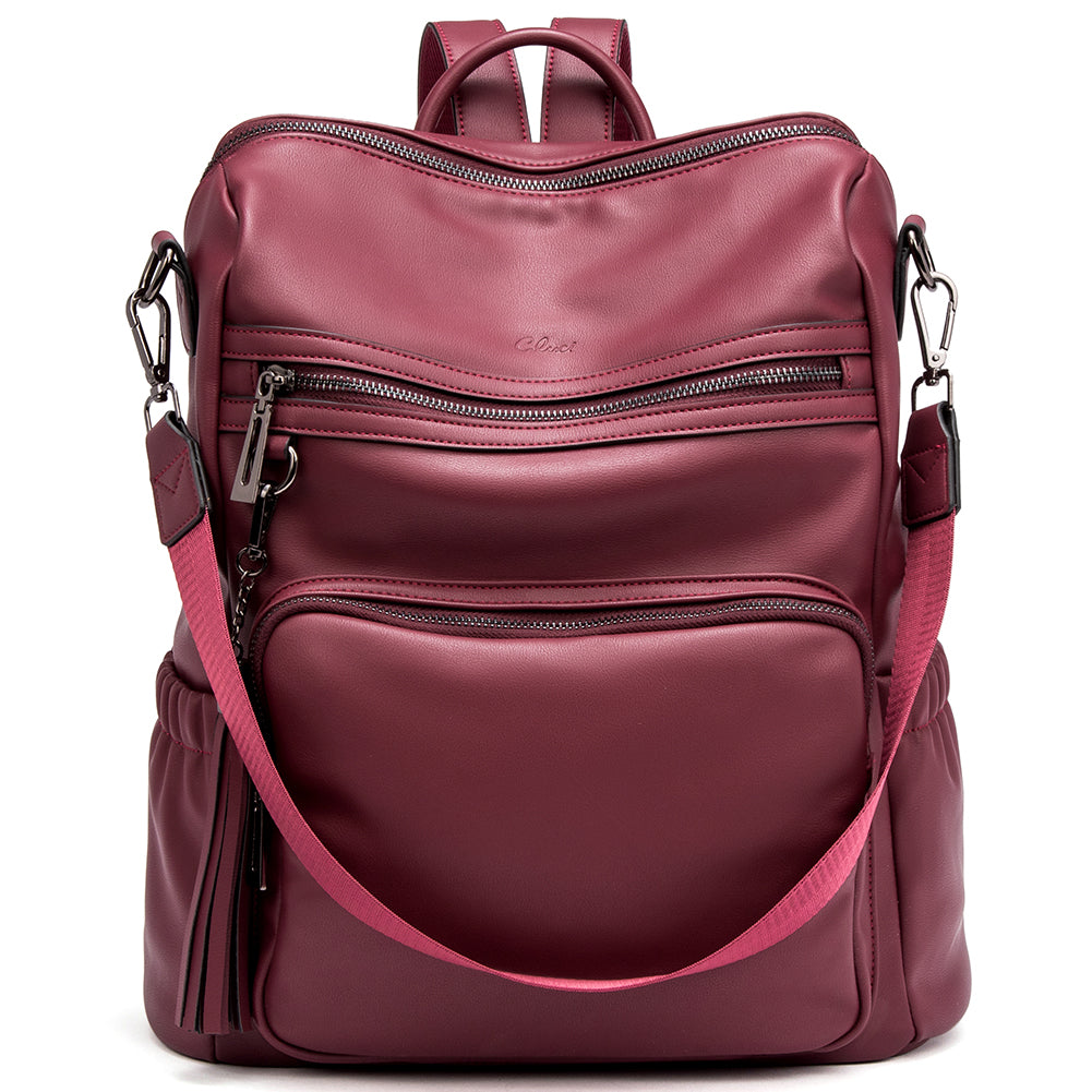 Greene Luxury Vintage Women's Leather Backpack Purse For Commuting