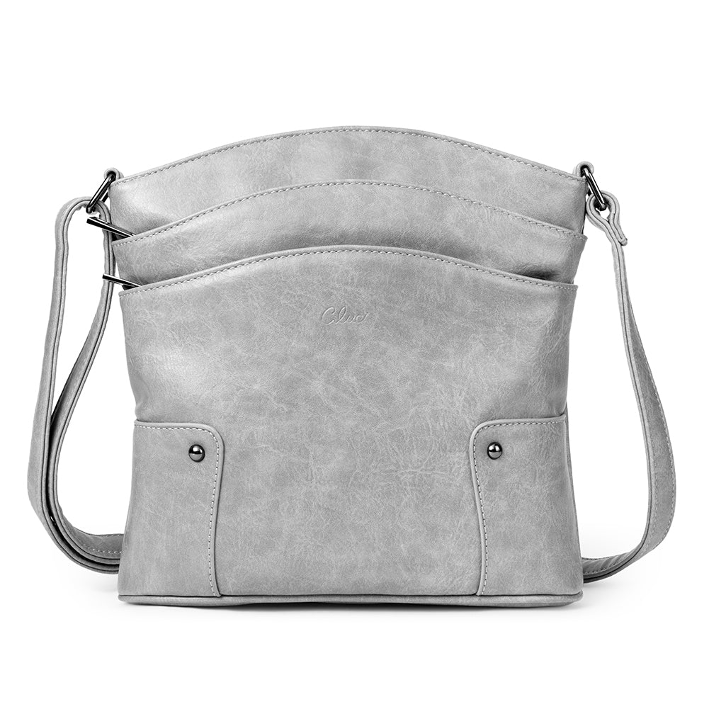 Amos Triple Pockets Vintage Crossbody Bag