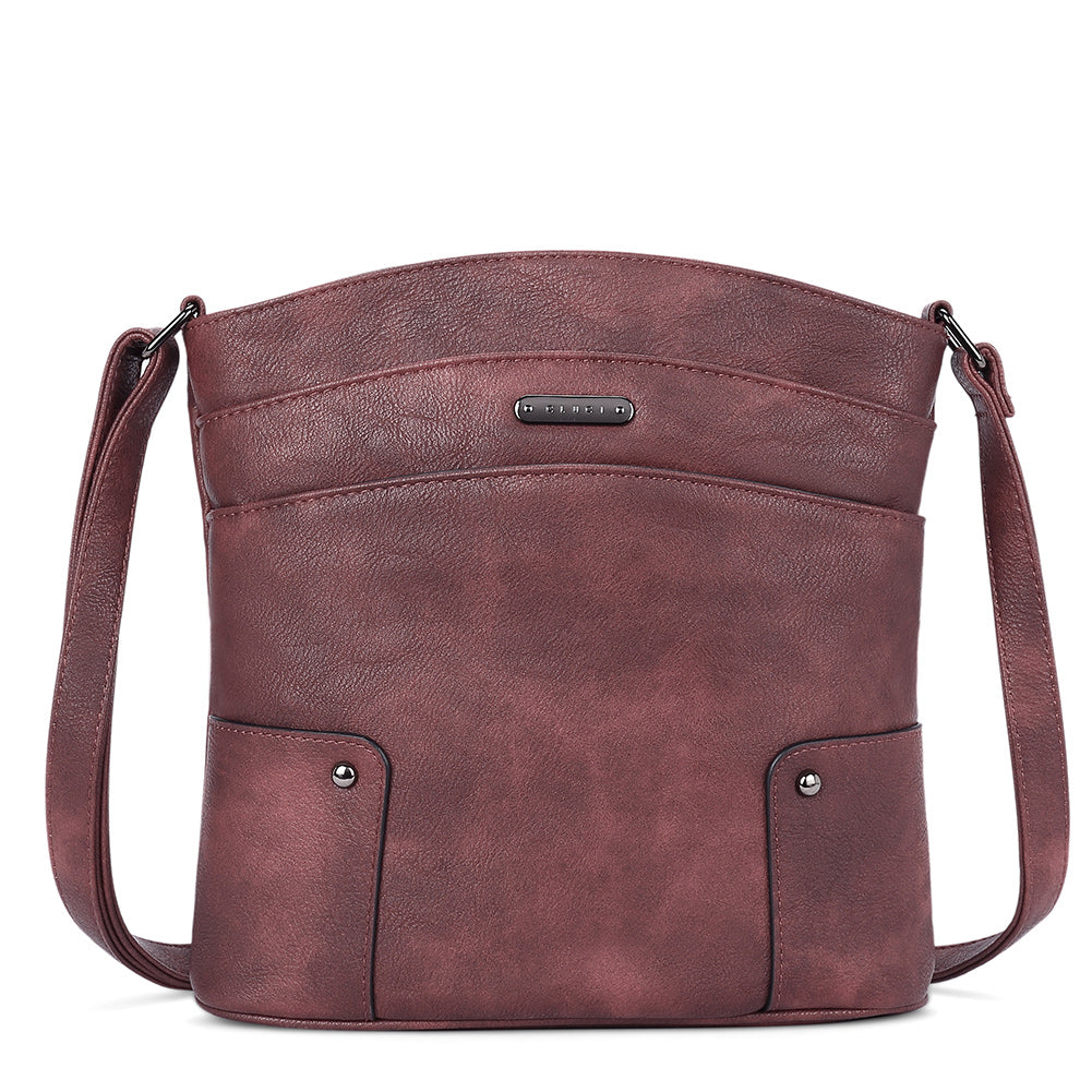 Amos Triple Pockets Vintage Crossbody Bag