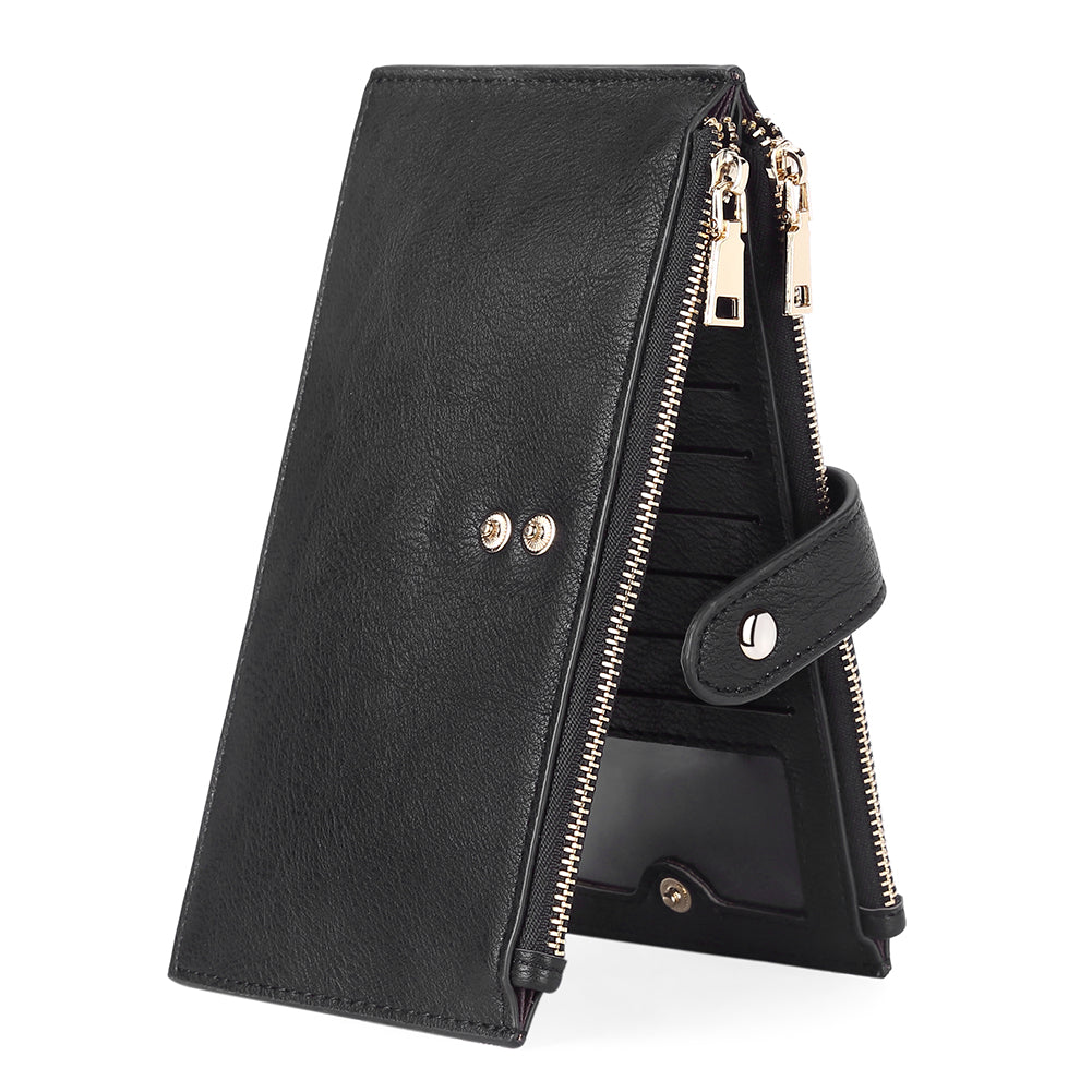Echo Slim Women's Bifold Leather Wallet With ID Window