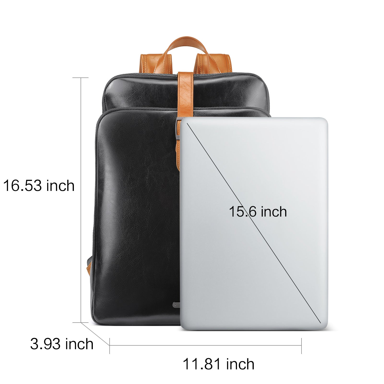 Koch Genuine Leather 15.6 Inch Laptop Backpack Purse For Women