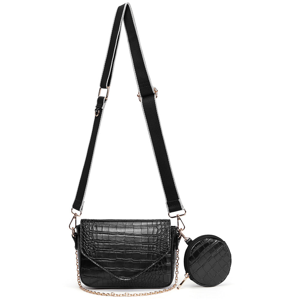 CLUCI Small Crossbody Bags for Women Leather with Coin Purse Fashion Travel Adjustable Shoulder Bag