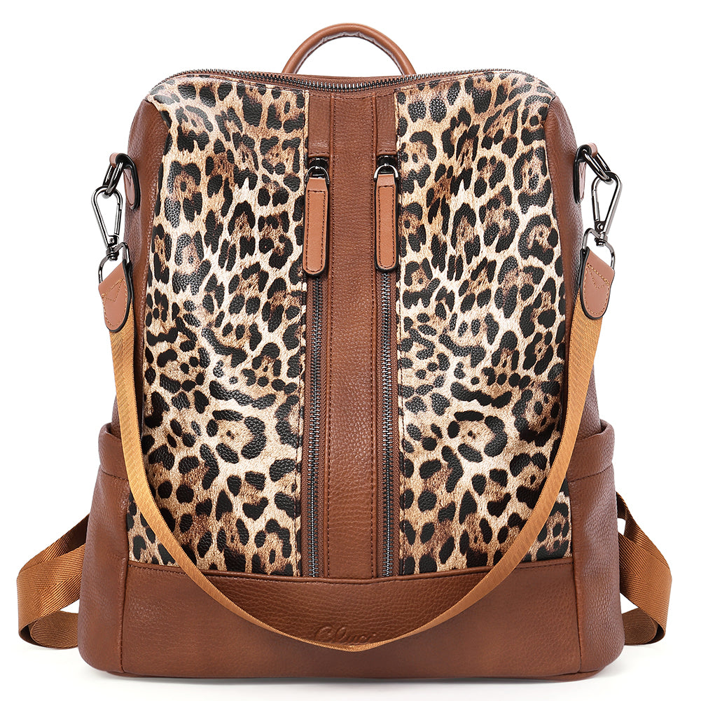 Greene Vegan Soft Leather Backpack Leather Purse For Work And Study | Two-Toned