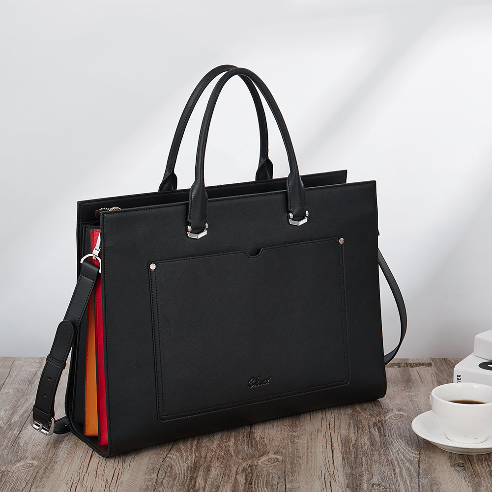 Lauren Refined Leather Briefcase For Women For Daily Use