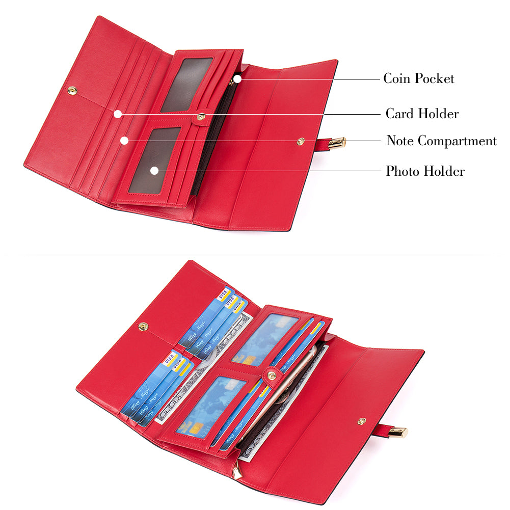 Mile Lightweight Designer Tri-Fold Wallet For Iphone For Women