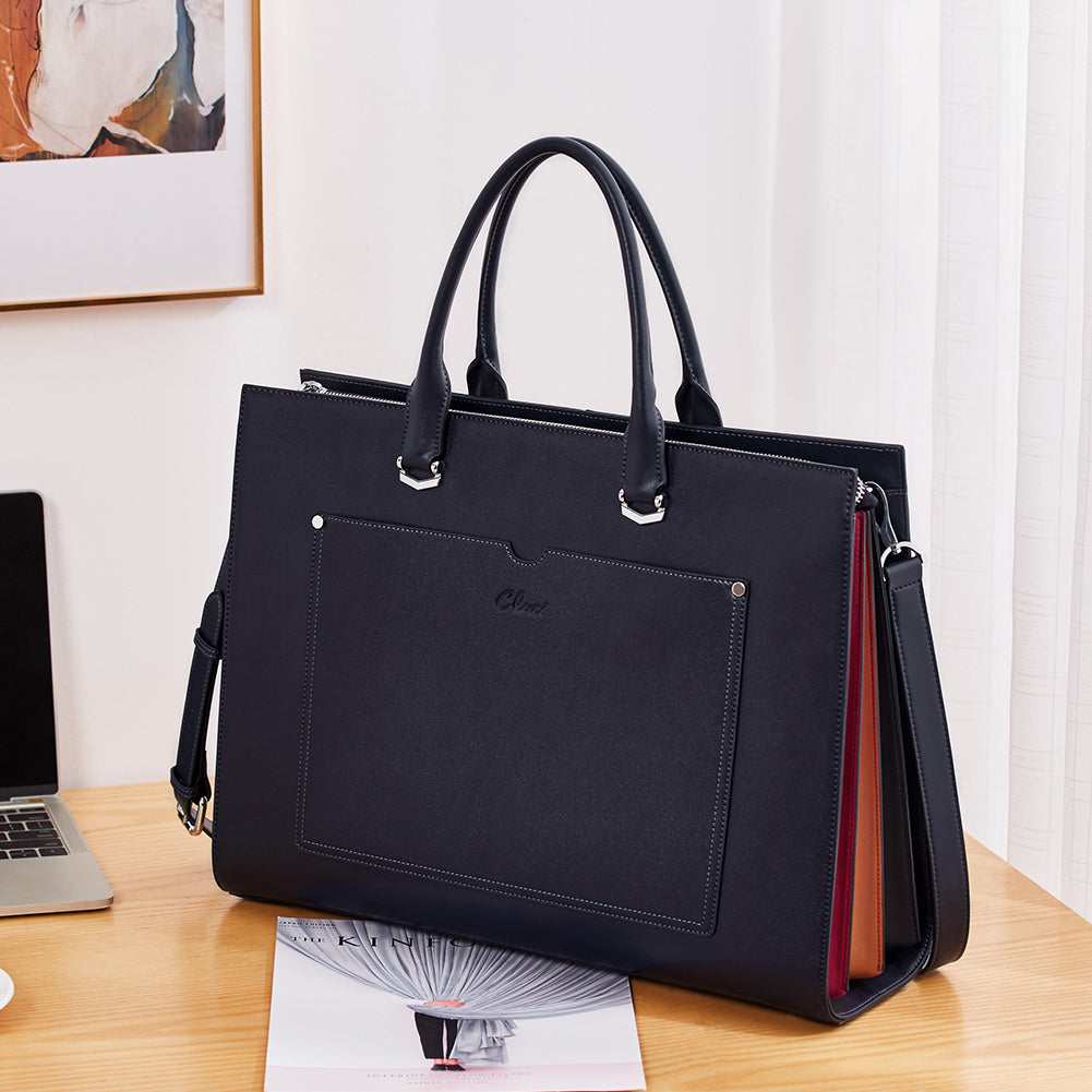 Lauren Refined Leather Briefcase For Women For Daily Use