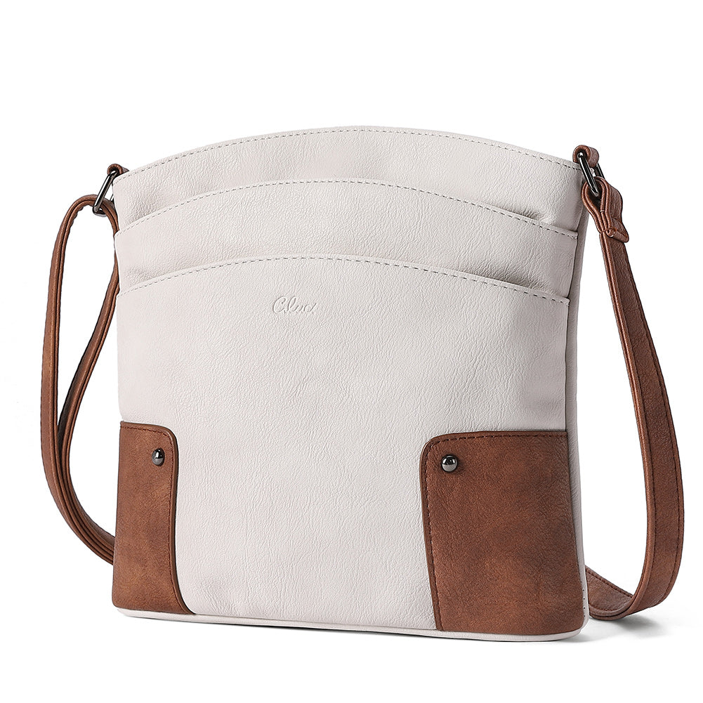 Amos Triple Pockets Vintage Crossbody Bag