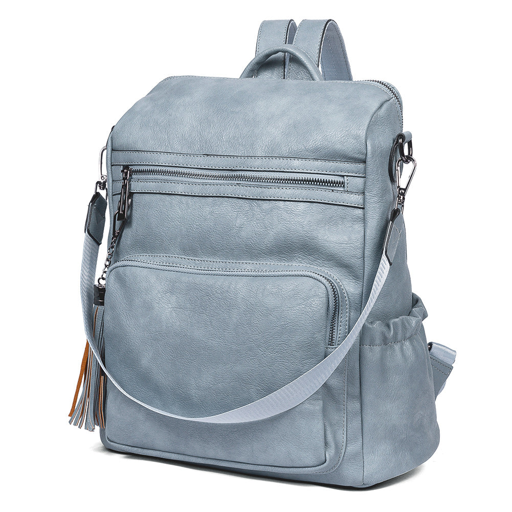 Greene Women's Leather Backpack Purse For Commuting | Two-Toned Vintage