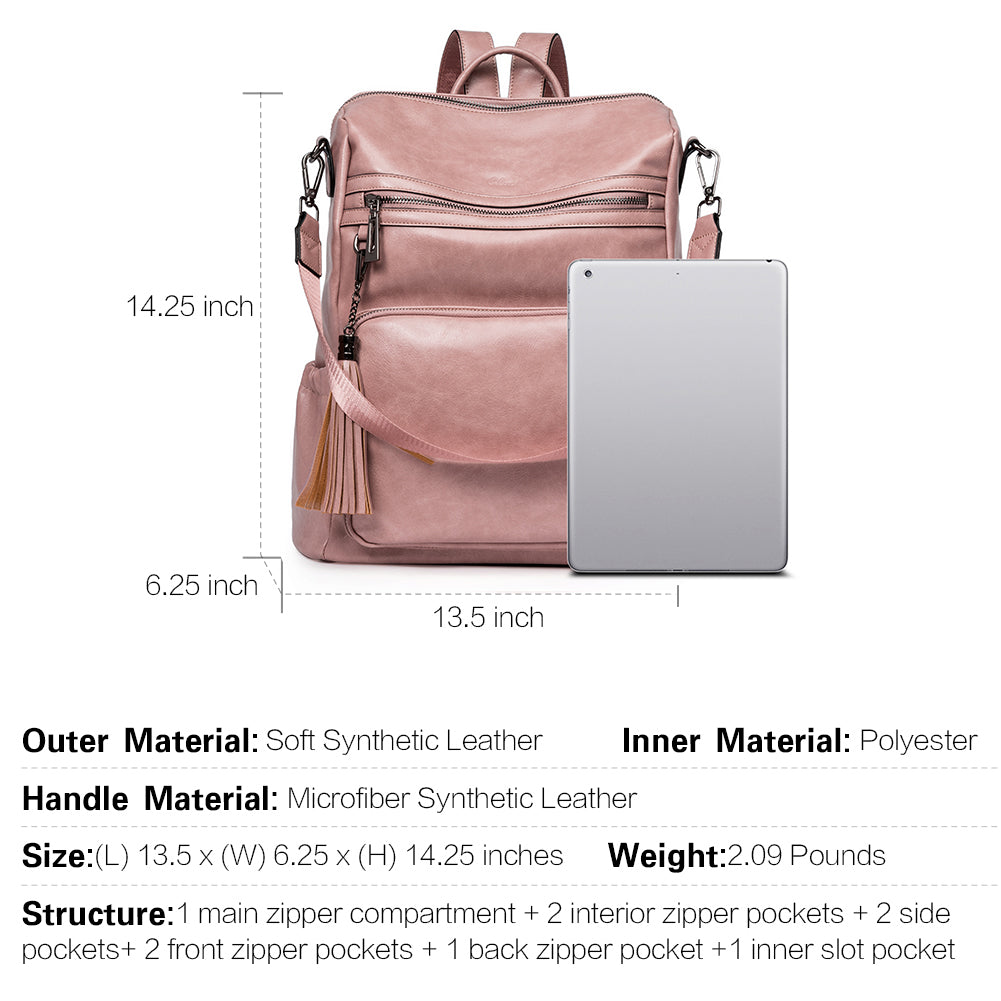Greene Women's Leather Backpack Purse For Commuting | Oil Wax